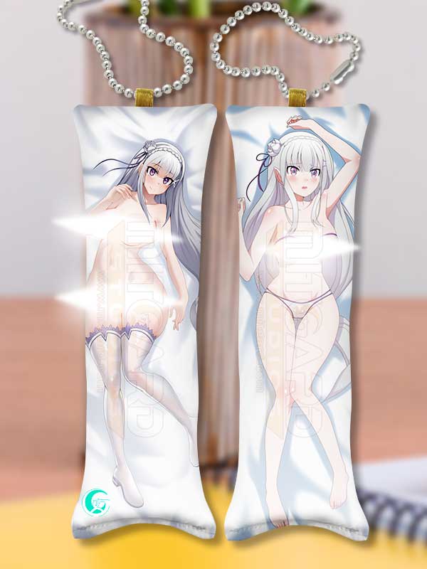 Emilia V4 Mini Dakimakura Keychain